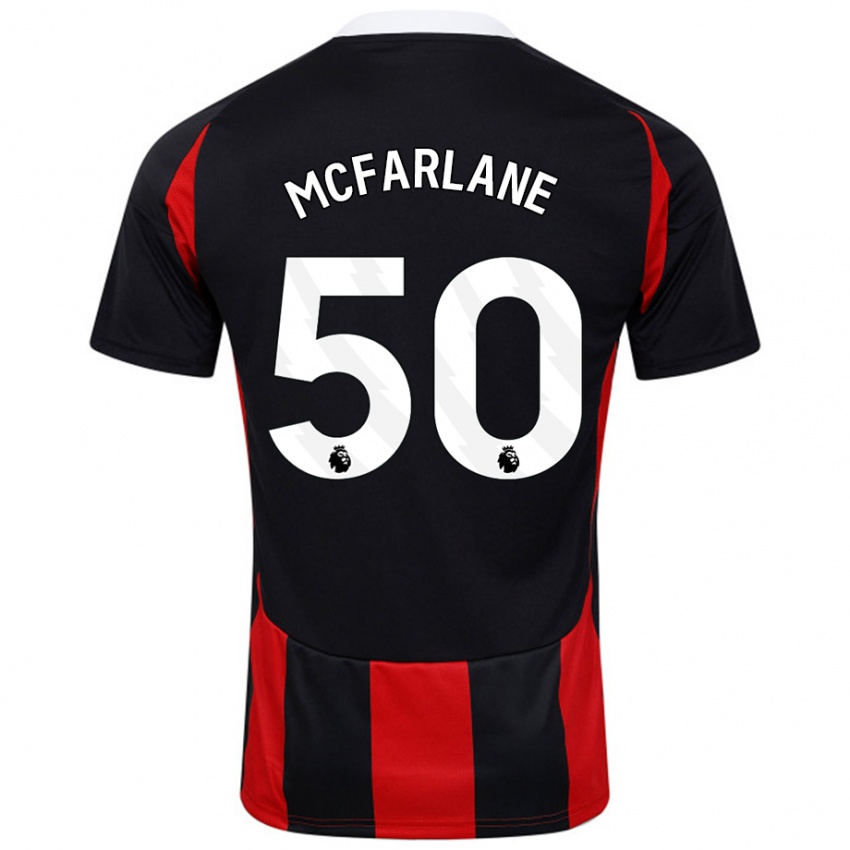 Hombre Camiseta Callum Mcfarlane #50 Negro Rojo 2ª Equipación 2024/25 La Camisa Perú