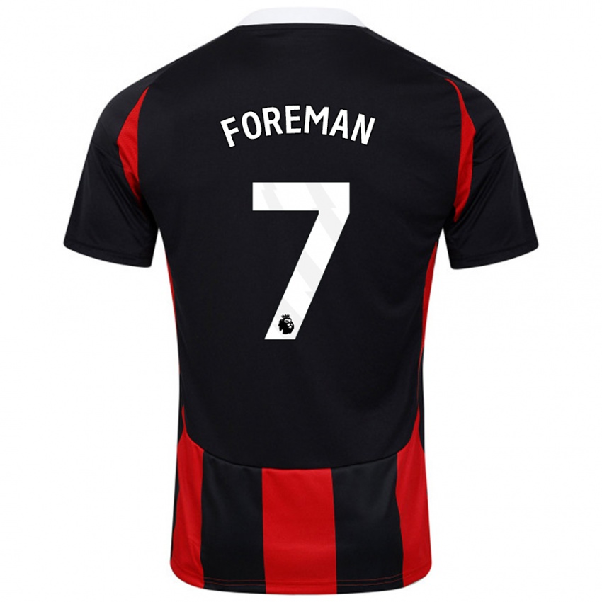 Hombre Camiseta Tia Foreman #7 Negro Rojo 2ª Equipación 2024/25 La Camisa Perú