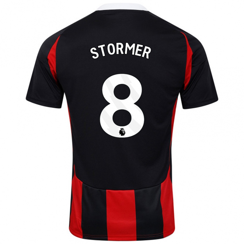 Hombre Camiseta Becky Stormer #8 Negro Rojo 2ª Equipación 2024/25 La Camisa Perú