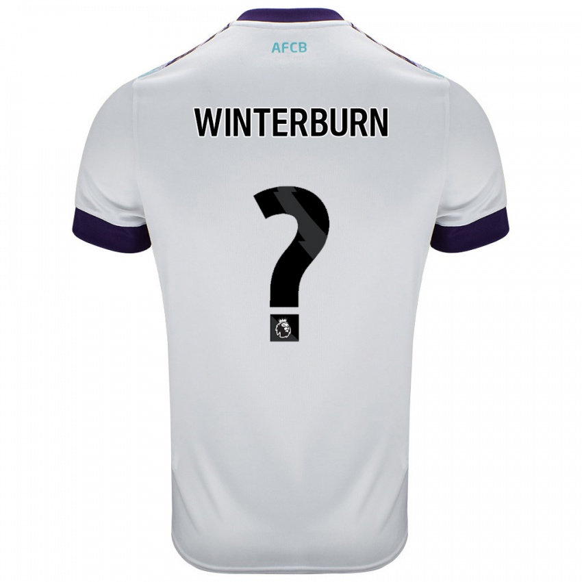 Hombre Camiseta Ben Winterburn #0 Blanco Verde Púrpura 2ª Equipación 2024/25 La Camisa Perú