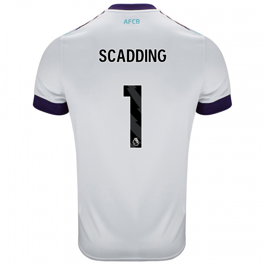 Hombre Camiseta Katie Scadding #1 Blanco Verde Púrpura 2ª Equipación 2024/25 La Camisa Perú