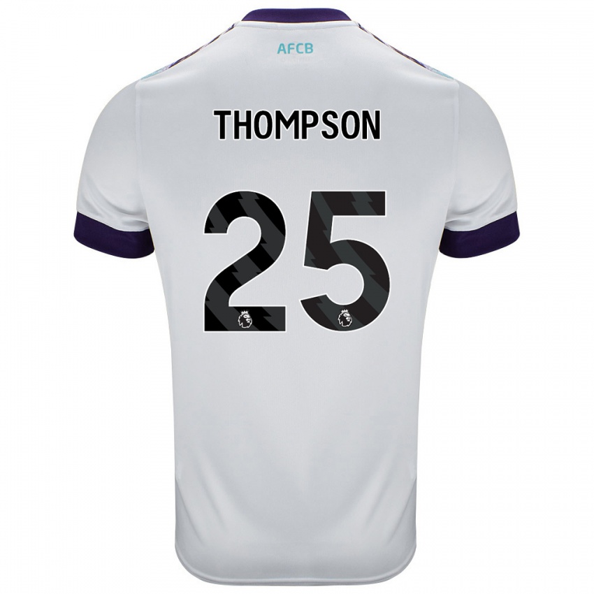 Hombre Camiseta Kenni Thompson #25 Blanco Verde Púrpura 2ª Equipación 2024/25 La Camisa Perú