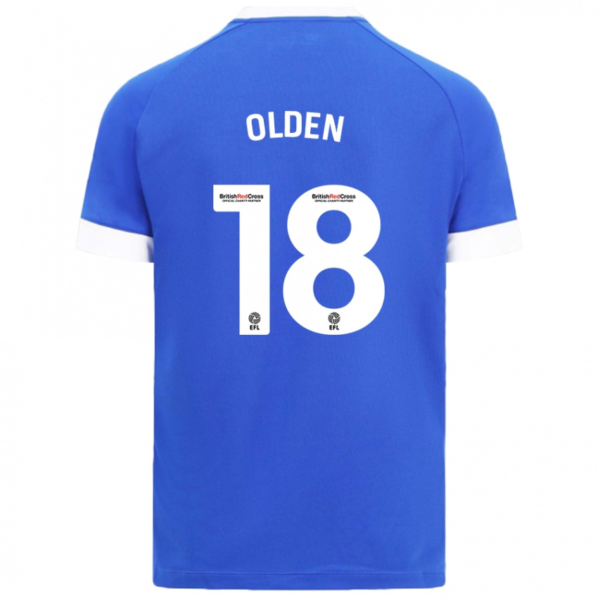 Mujer Camiseta Mackenzie Olden #18 Azul Cielo 1ª Equipación 2024/25 La Camisa Perú