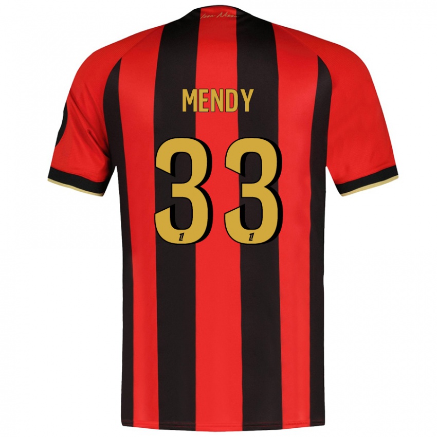 Mujer Camiseta Antoine Mendy #33 Rojo Negro 1ª Equipación 2024/25 La Camisa Perú