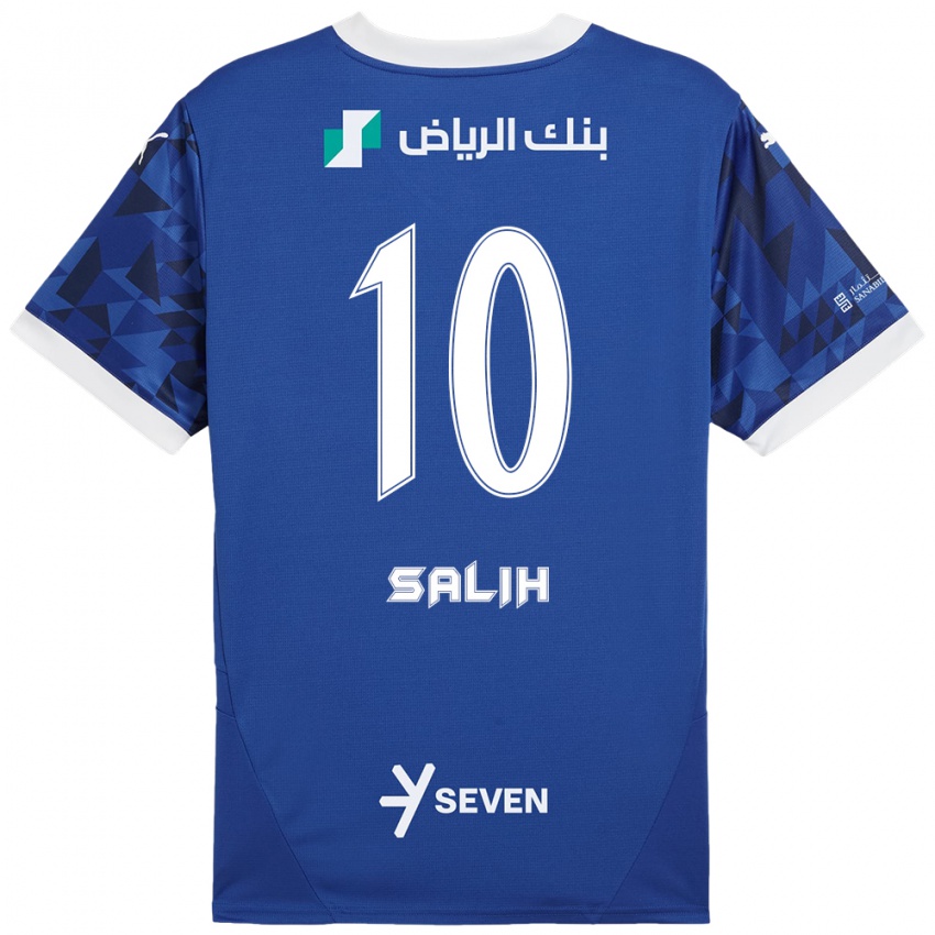 Mujer Camiseta Zakia Salih #10 Azul Oscuro Blanco 1ª Equipación 2024/25 La Camisa Perú