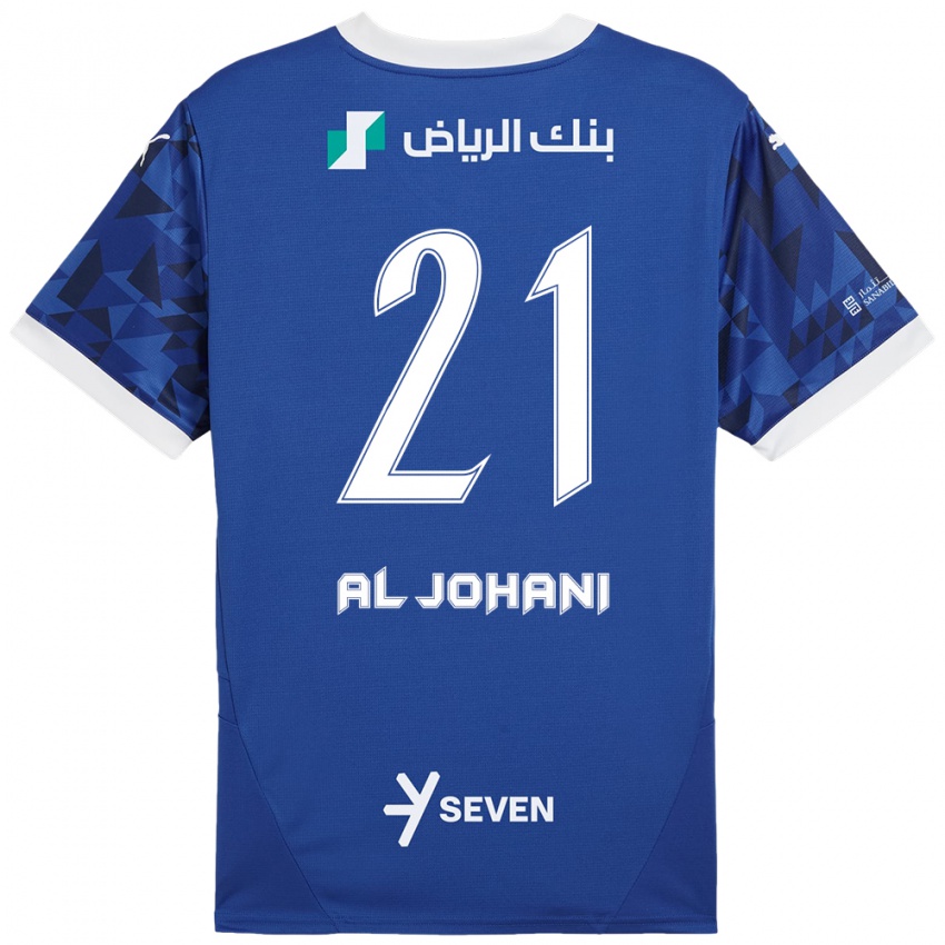 Mujer Camiseta Joury Al-Johani #21 Azul Oscuro Blanco 1ª Equipación 2024/25 La Camisa Perú