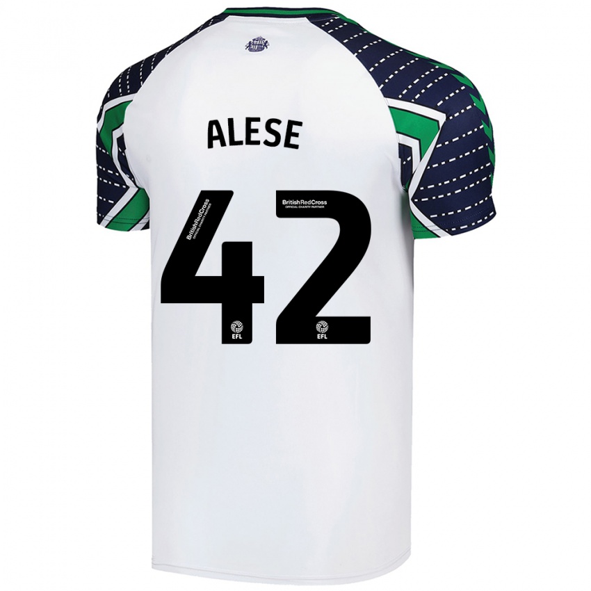 Mujer Camiseta Aji Alese #42 Blanco 2ª Equipación 2024/25 La Camisa Perú