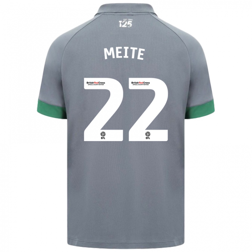 Mujer Camiseta Yakou Méïté #22 Gris Oscuro 2ª Equipación 2024/25 La Camisa Perú