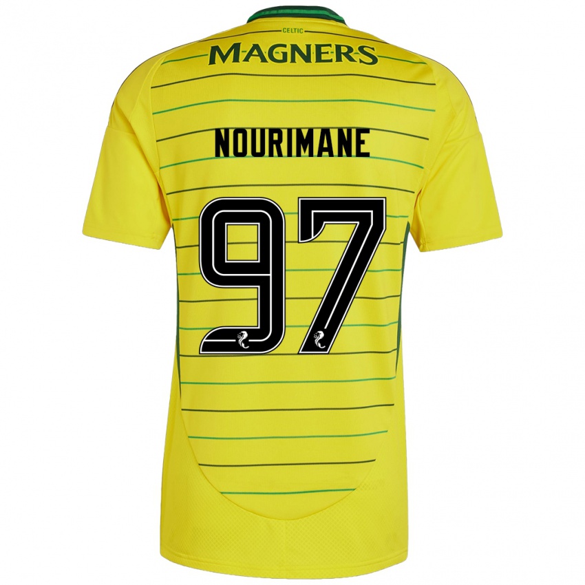 Mujer Camiseta Addi Nourimane #97 Amarillo 2ª Equipación 2024/25 La Camisa Perú