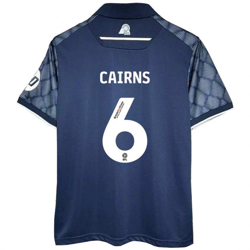 Mujer Camiseta Brooke Cairns #6 Negro 2ª Equipación 2024/25 La Camisa Perú