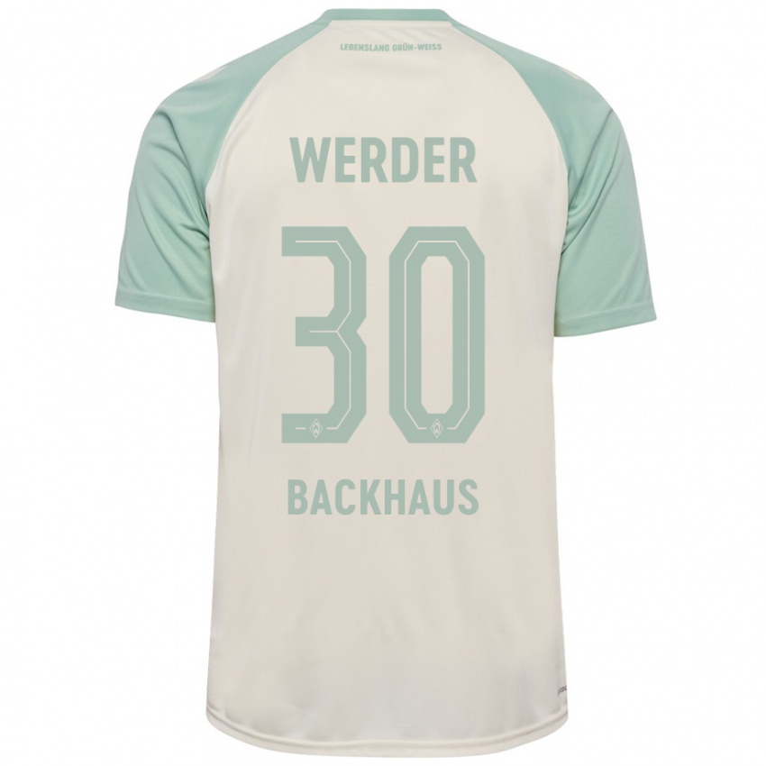 Mujer Camiseta Mio Backhaus #30 Blanquecino Verde Claro 2ª Equipación 2024/25 La Camisa Perú