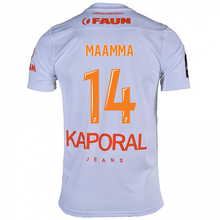 Mujer Camiseta Othmane Maamma #14 Blanco 2ª Equipación 2024/25 La Camisa Perú