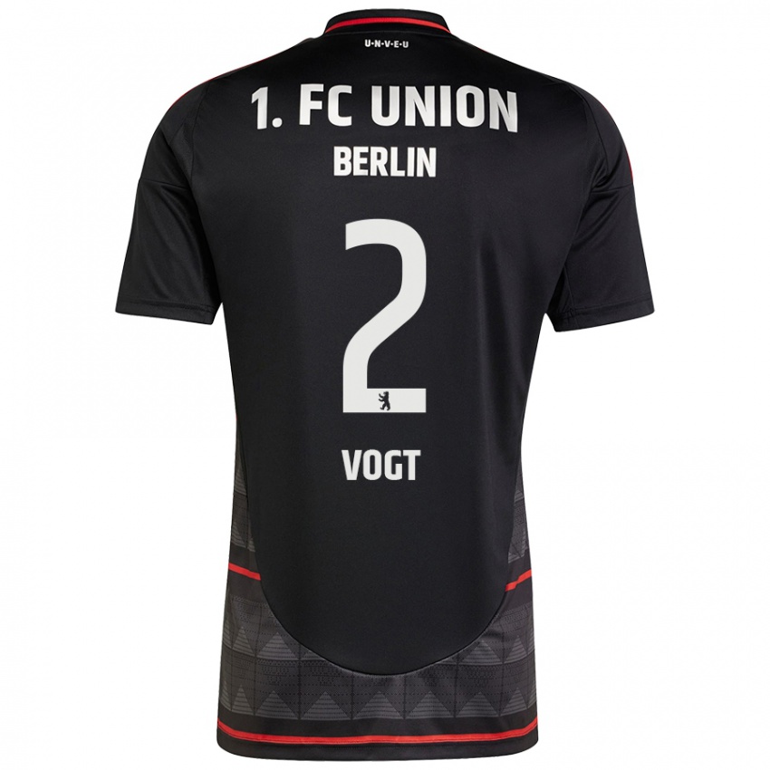 Mujer Camiseta Kevin Vogt #2 Negro 2ª Equipación 2024/25 La Camisa Perú