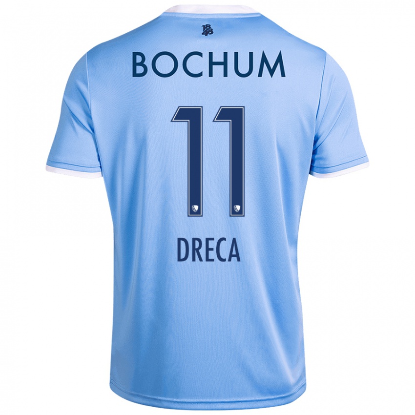 Mujer Camiseta Benjamin Dreca #11 Azul Cielo 2ª Equipación 2024/25 La Camisa Perú