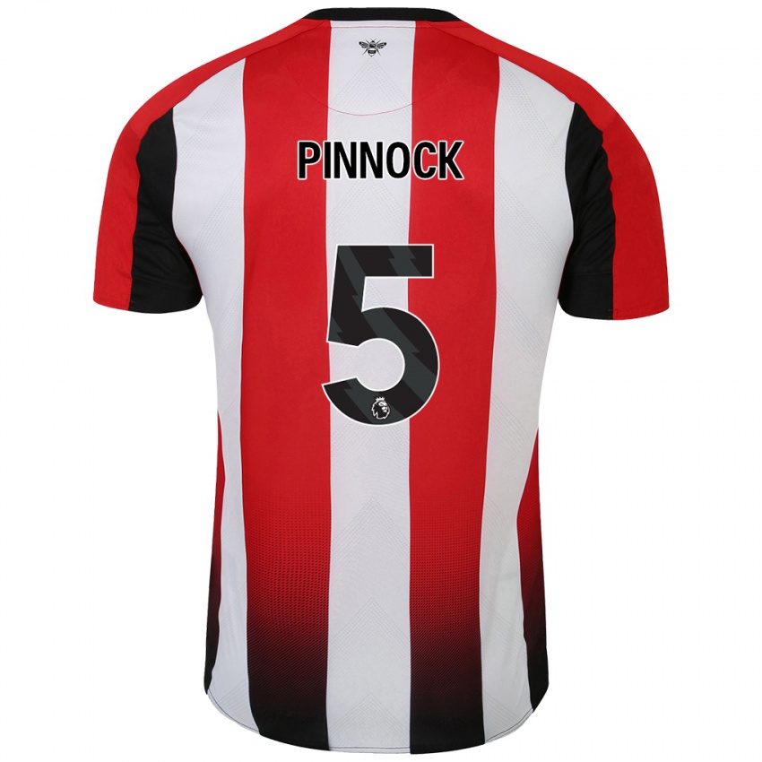 Niño Camiseta Ethan Pinnock #5 Rojo Blanco 1ª Equipación 2024/25 La Camisa Perú