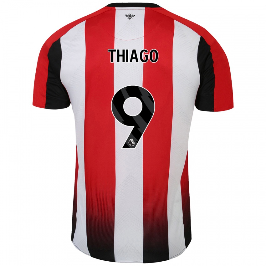 Niño Camiseta Igor Thiago #9 Rojo Blanco 1ª Equipación 2024/25 La Camisa Perú