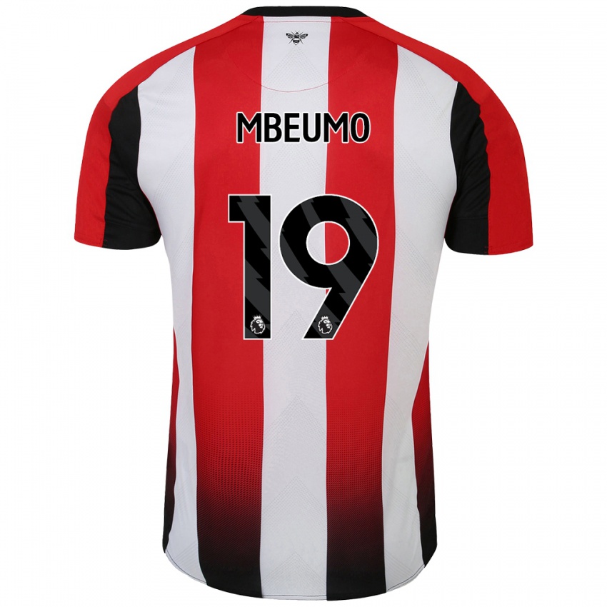 Niño Camiseta Bryan Mbeumo #19 Rojo Blanco 1ª Equipación 2024/25 La Camisa Perú