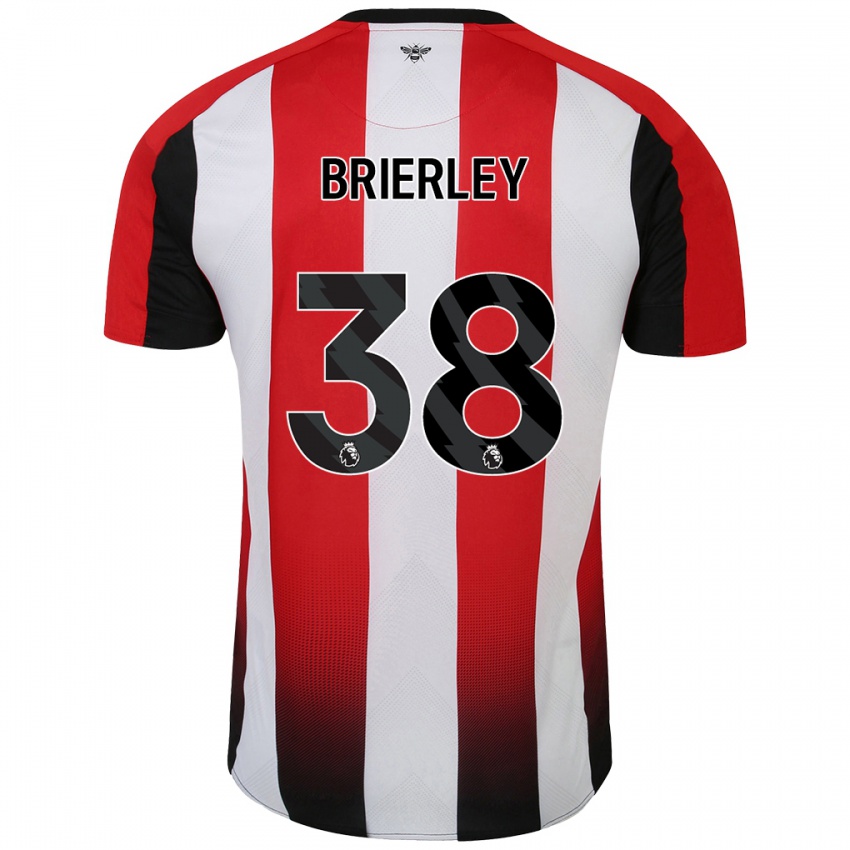 Niño Camiseta Ethan Brierley #38 Rojo Blanco 1ª Equipación 2024/25 La Camisa Perú