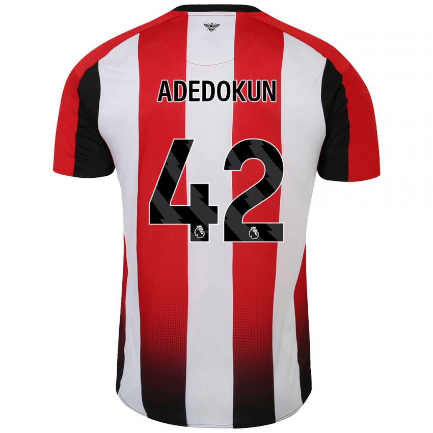 Niño Camiseta Val Adedokun #42 Rojo Blanco 1ª Equipación 2024/25 La Camisa Perú