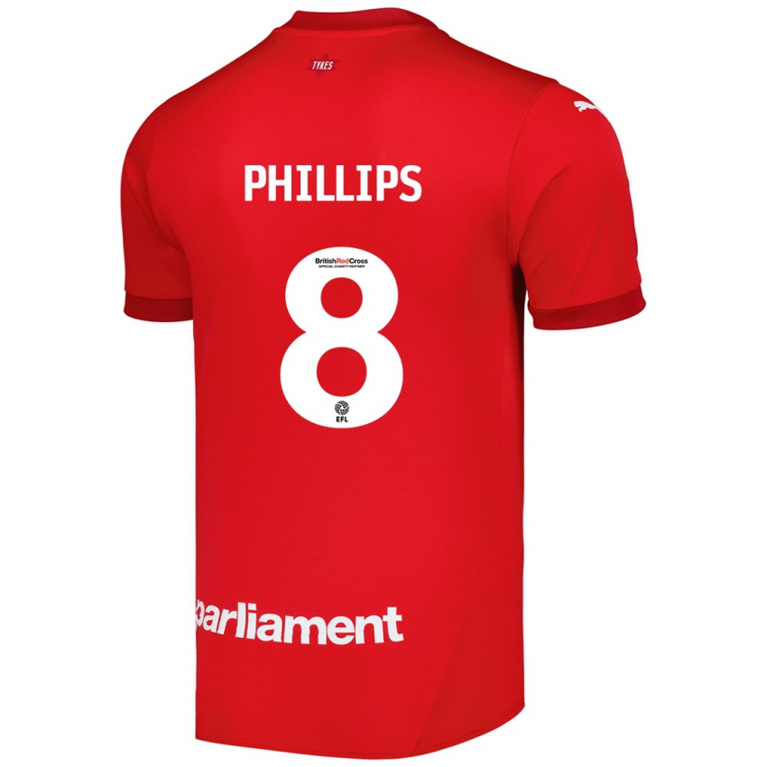 Niño Camiseta Adam Phillips #8 Rojo 1ª Equipación 2024/25 La Camisa Perú