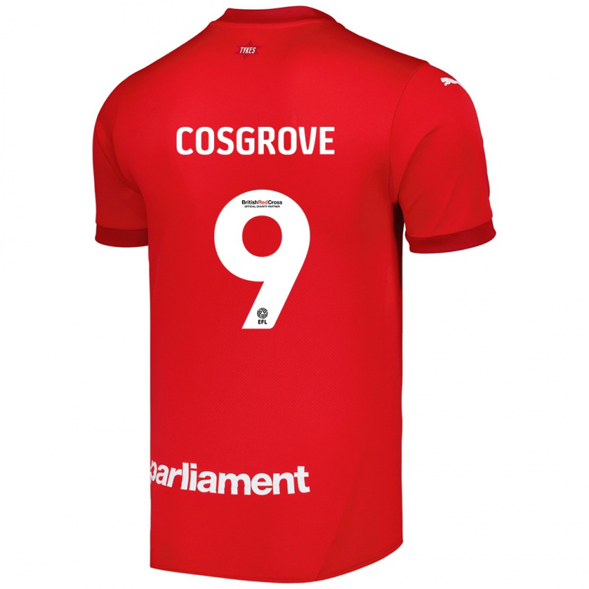 Niño Camiseta Sam Cosgrove #9 Rojo 1ª Equipación 2024/25 La Camisa Perú