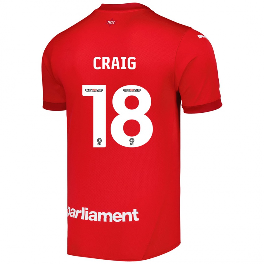 Niño Camiseta Matthew Craig #18 Rojo 1ª Equipación 2024/25 La Camisa Perú