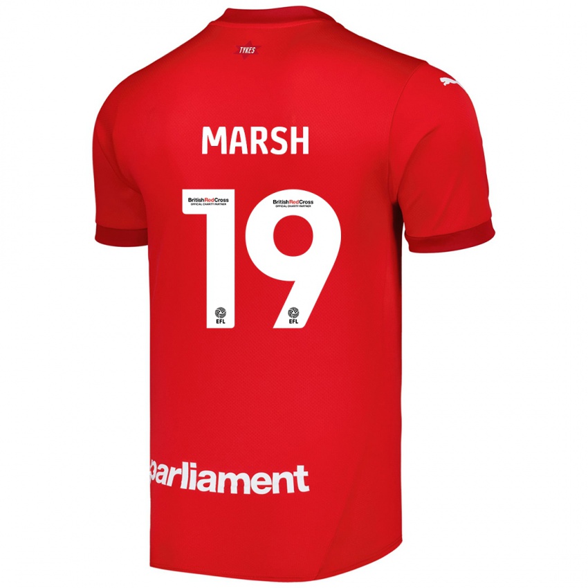 Niño Camiseta Aiden Marsh #19 Rojo 1ª Equipación 2024/25 La Camisa Perú