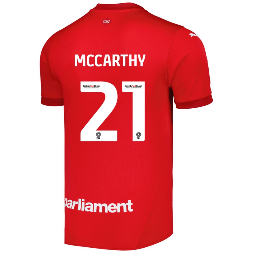 Niño Camiseta Conor Mccarthy #21 Rojo 1ª Equipación 2024/25 La Camisa Perú