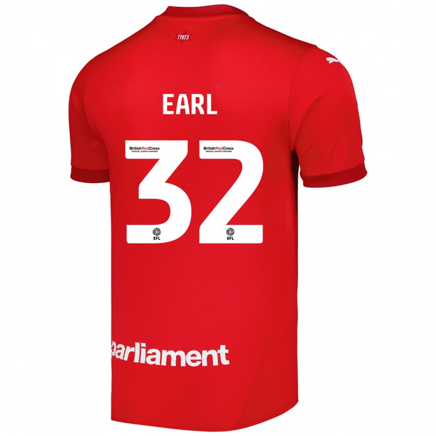 Niño Camiseta Josh Earl #32 Rojo 1ª Equipación 2024/25 La Camisa Perú