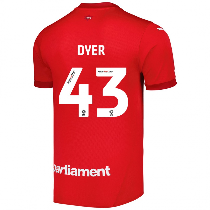 Niño Camiseta Josiah Dyer #43 Rojo 1ª Equipación 2024/25 La Camisa Perú