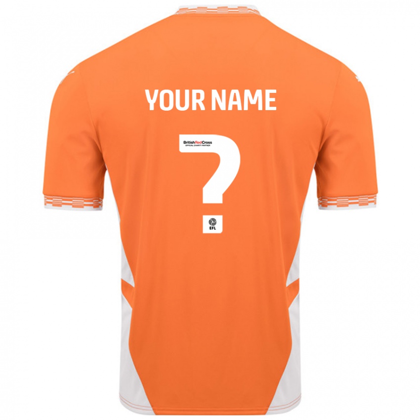 Niño Camiseta Su Nombre #0 Naranja Blanco 1ª Equipación 2024/25 La Camisa Perú