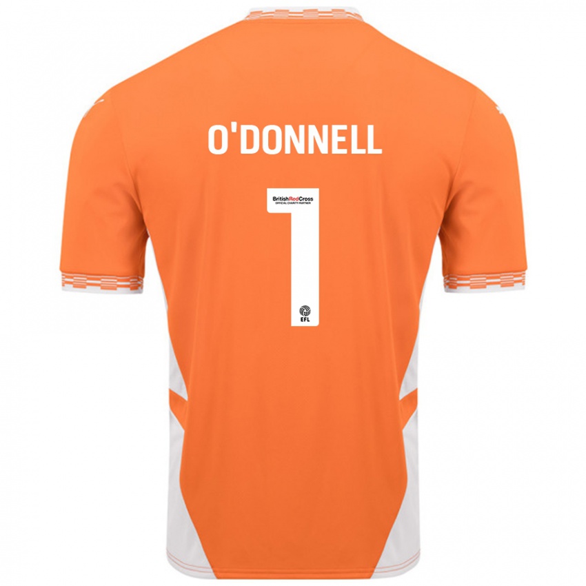 Niño Camiseta Richard O'donnell #1 Naranja Blanco 1ª Equipación 2024/25 La Camisa Perú