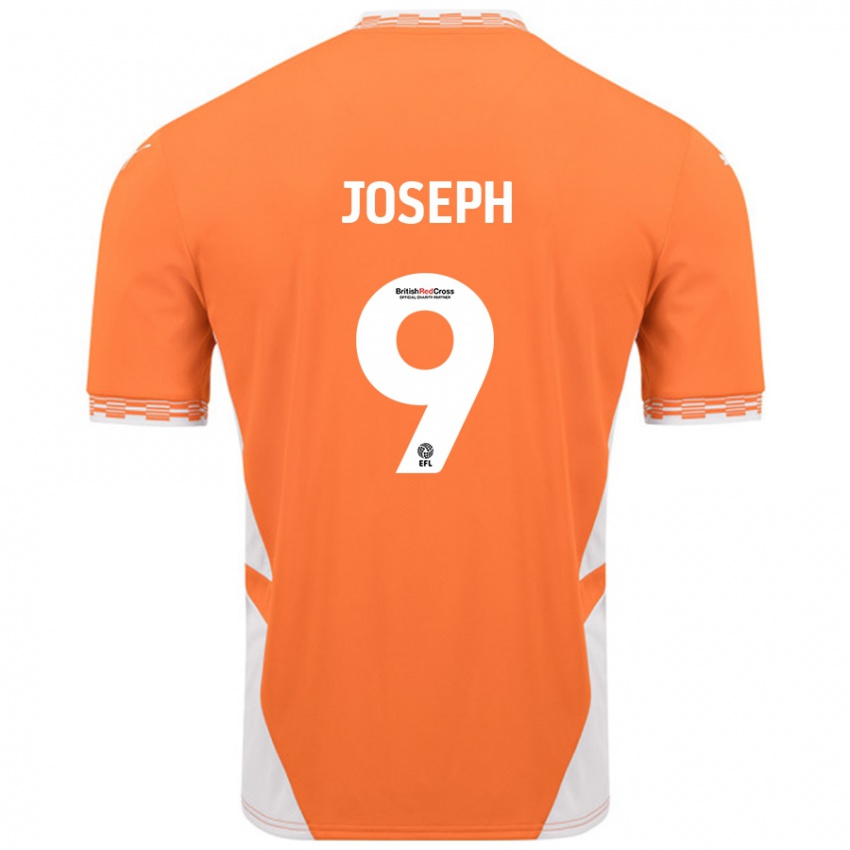 Niño Camiseta Kyle Joseph #9 Naranja Blanco 1ª Equipación 2024/25 La Camisa Perú