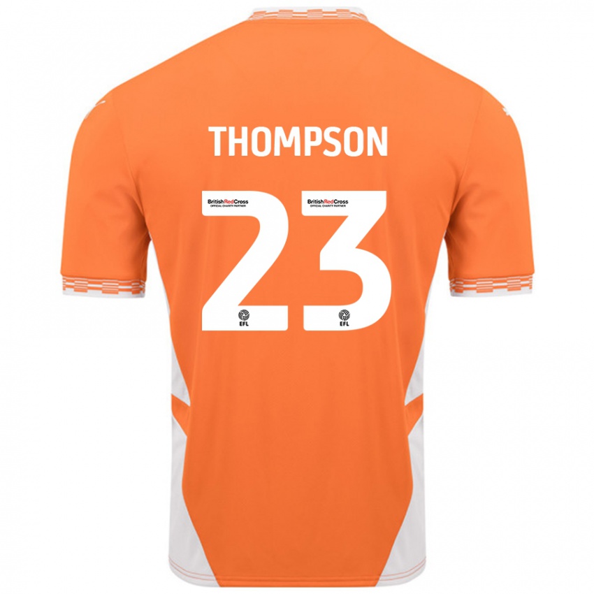 Niño Camiseta Dominic Thompson #23 Naranja Blanco 1ª Equipación 2024/25 La Camisa Perú