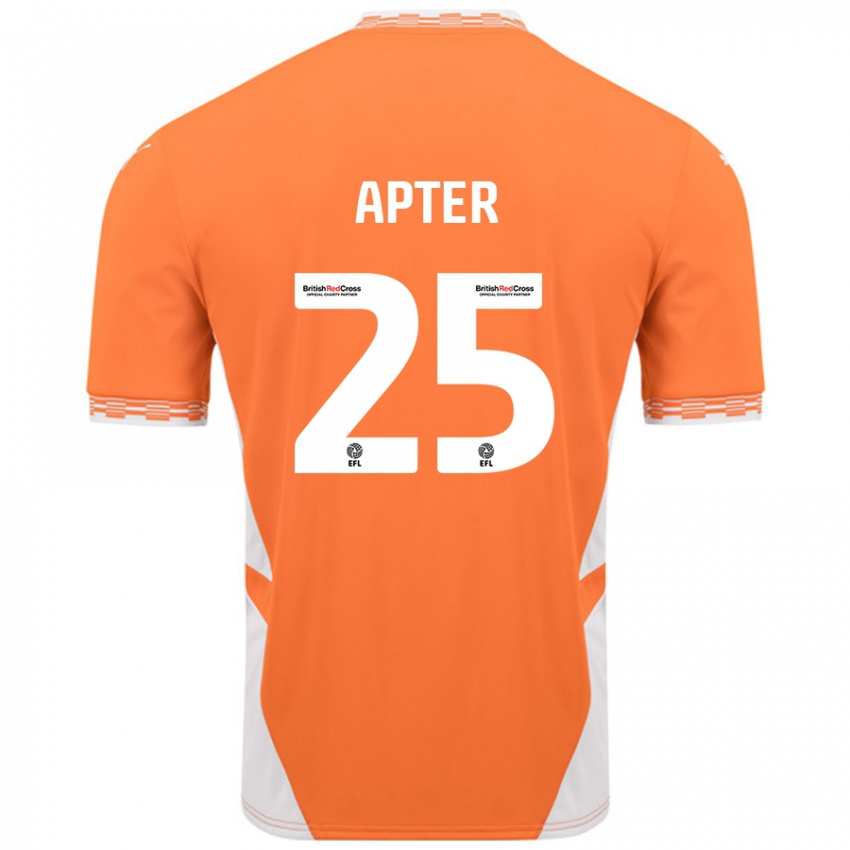 Niño Camiseta Rob Apter #25 Naranja Blanco 1ª Equipación 2024/25 La Camisa Perú