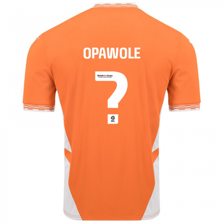 Niño Camiseta Johnson Opawole #0 Naranja Blanco 1ª Equipación 2024/25 La Camisa Perú