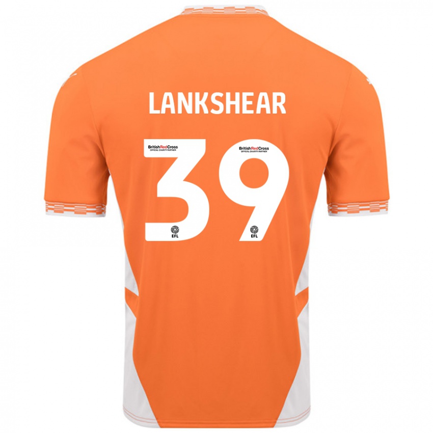 Niño Camiseta Alex Lankshear #39 Naranja Blanco 1ª Equipación 2024/25 La Camisa Perú