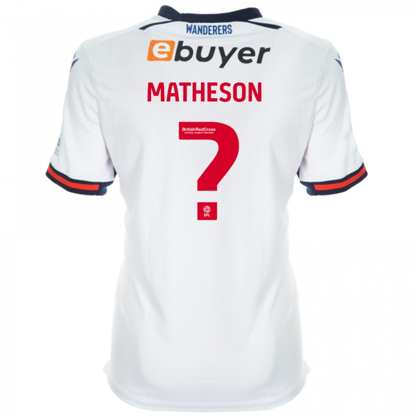 Niño Camiseta Luke Matheson #0 Blanco 1ª Equipación 2024/25 La Camisa Perú