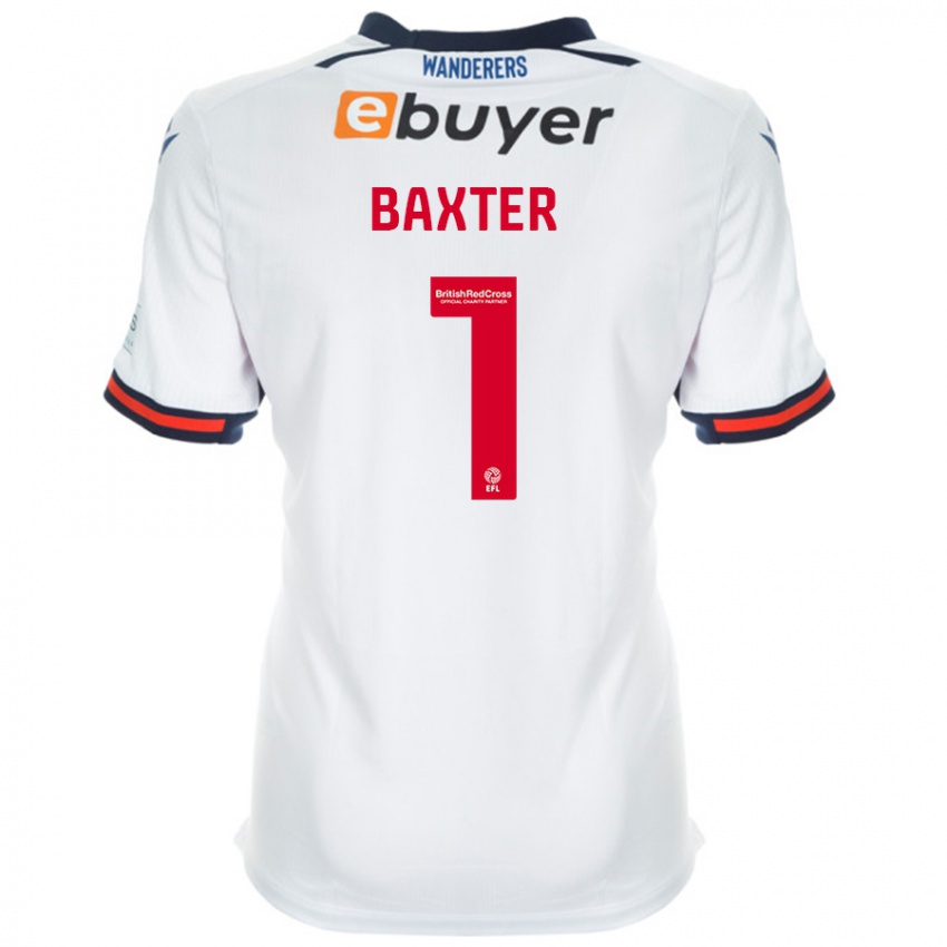 Niño Camiseta Nathan Baxter #1 Blanco 1ª Equipación 2024/25 La Camisa Perú