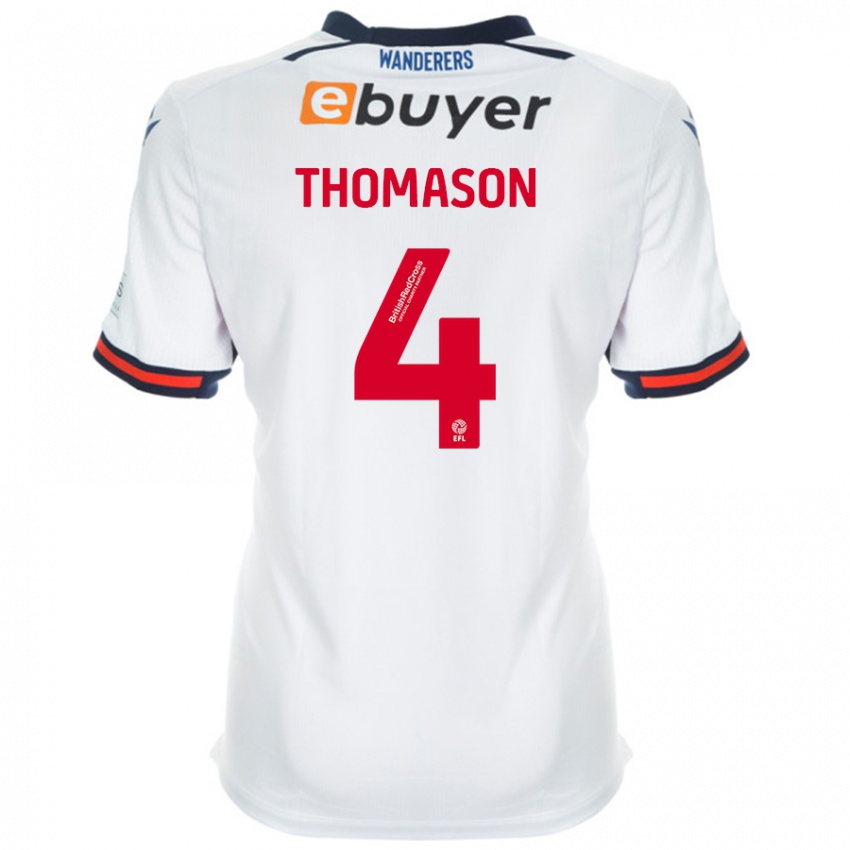 Niño Camiseta George Thomason #4 Blanco 1ª Equipación 2024/25 La Camisa Perú