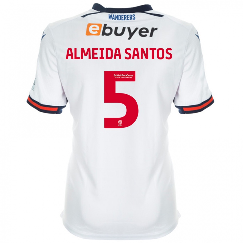 Niño Camiseta Ricardo Santos #5 Blanco 1ª Equipación 2024/25 La Camisa Perú