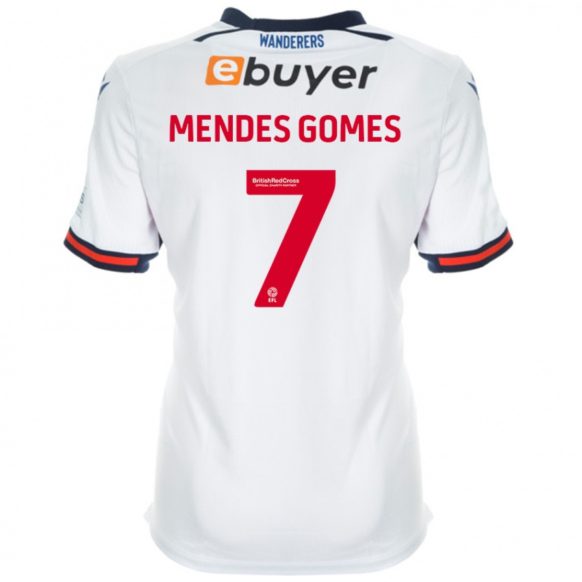 Niño Camiseta Carlos Mendes #7 Blanco 1ª Equipación 2024/25 La Camisa Perú