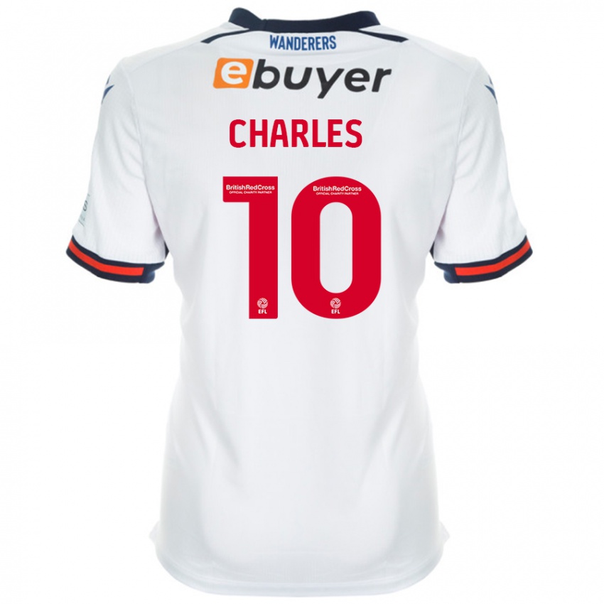 Niño Camiseta Dion Charles #10 Blanco 1ª Equipación 2024/25 La Camisa Perú