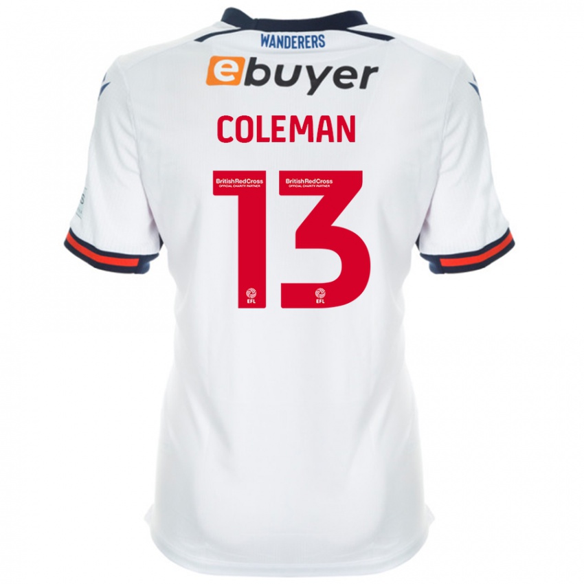 Niño Camiseta Joel Coleman #13 Blanco 1ª Equipación 2024/25 La Camisa Perú