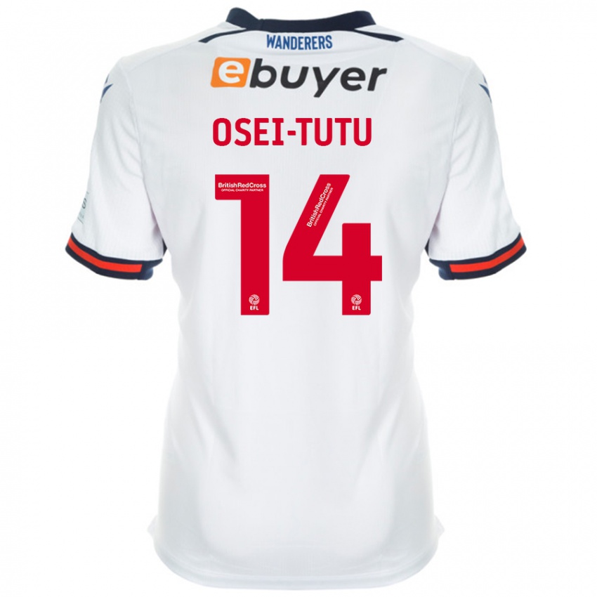 Niño Camiseta Jordi Osei-Tutu #14 Blanco 1ª Equipación 2024/25 La Camisa Perú