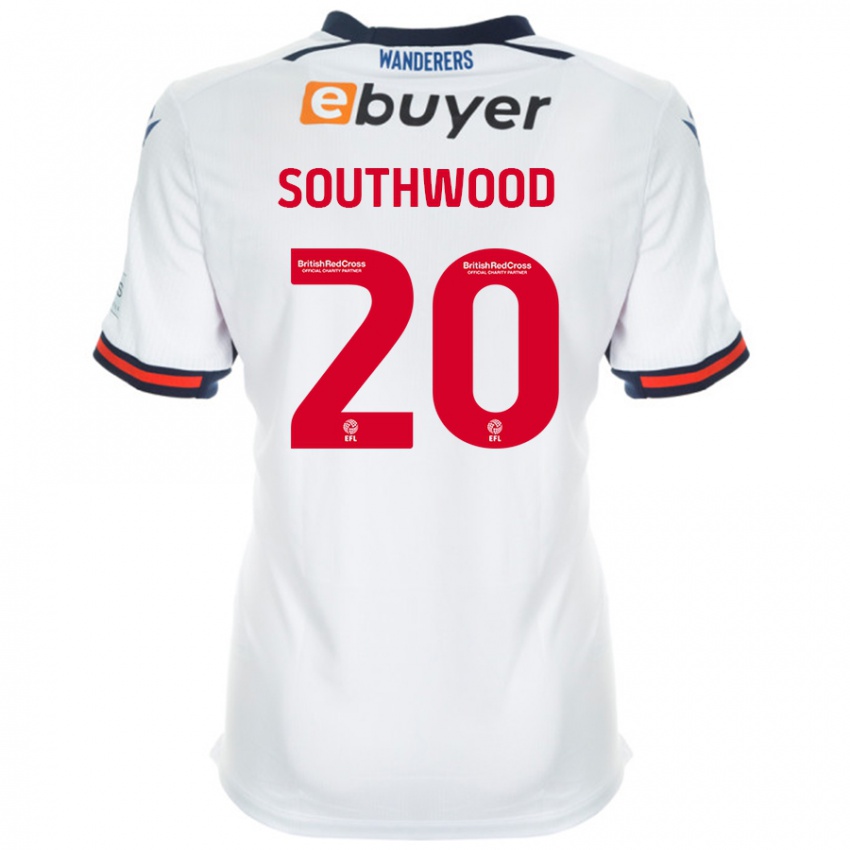 Niño Camiseta Luke Southwood #20 Blanco 1ª Equipación 2024/25 La Camisa Perú