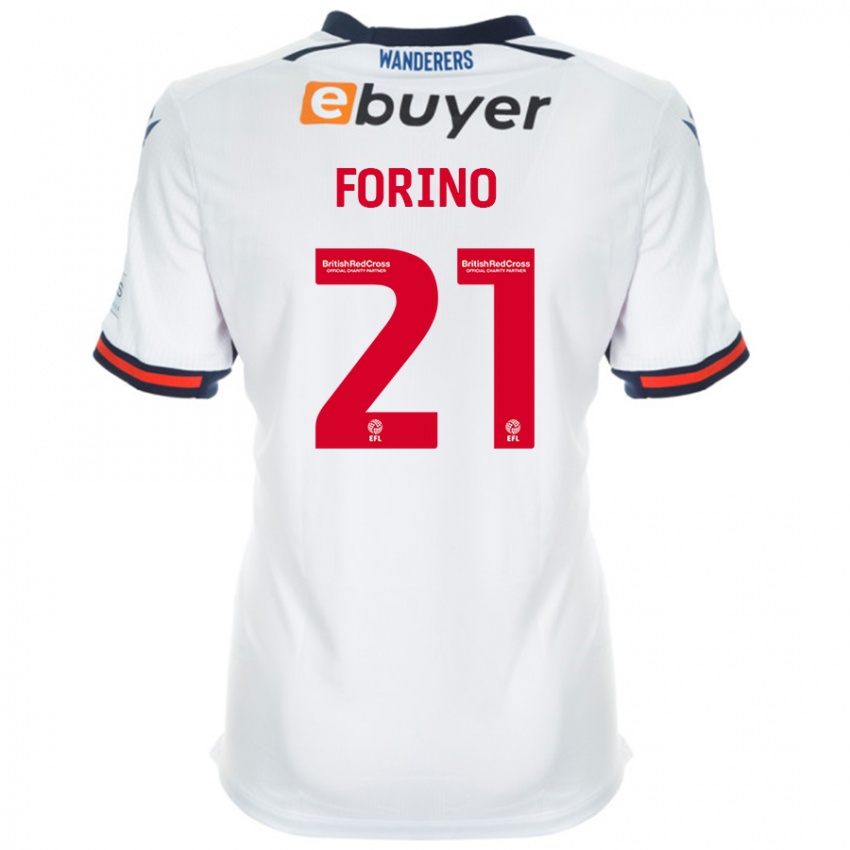 Niño Camiseta Chris Forino #21 Blanco 1ª Equipación 2024/25 La Camisa Perú