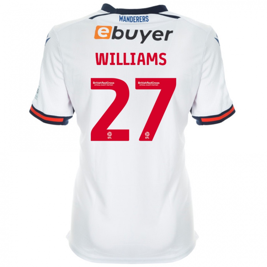 Niño Camiseta Randell Williams #27 Blanco 1ª Equipación 2024/25 La Camisa Perú