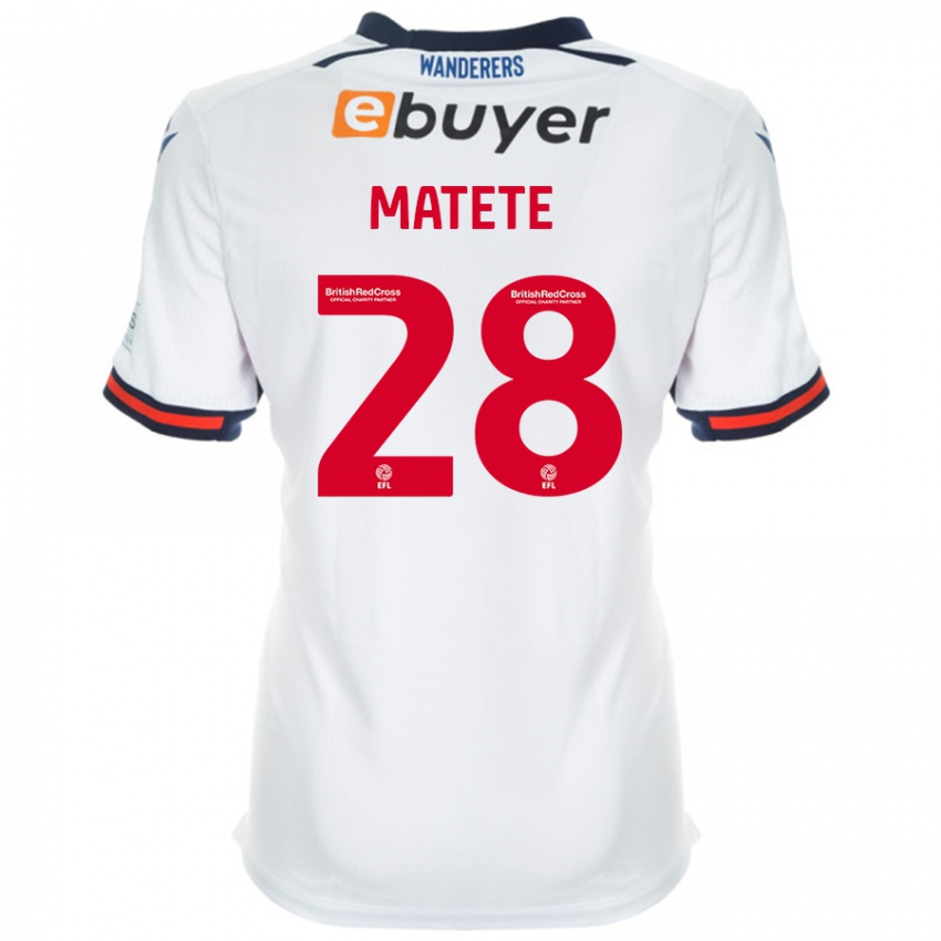 Niño Camiseta Jay Matete #28 Blanco 1ª Equipación 2024/25 La Camisa Perú