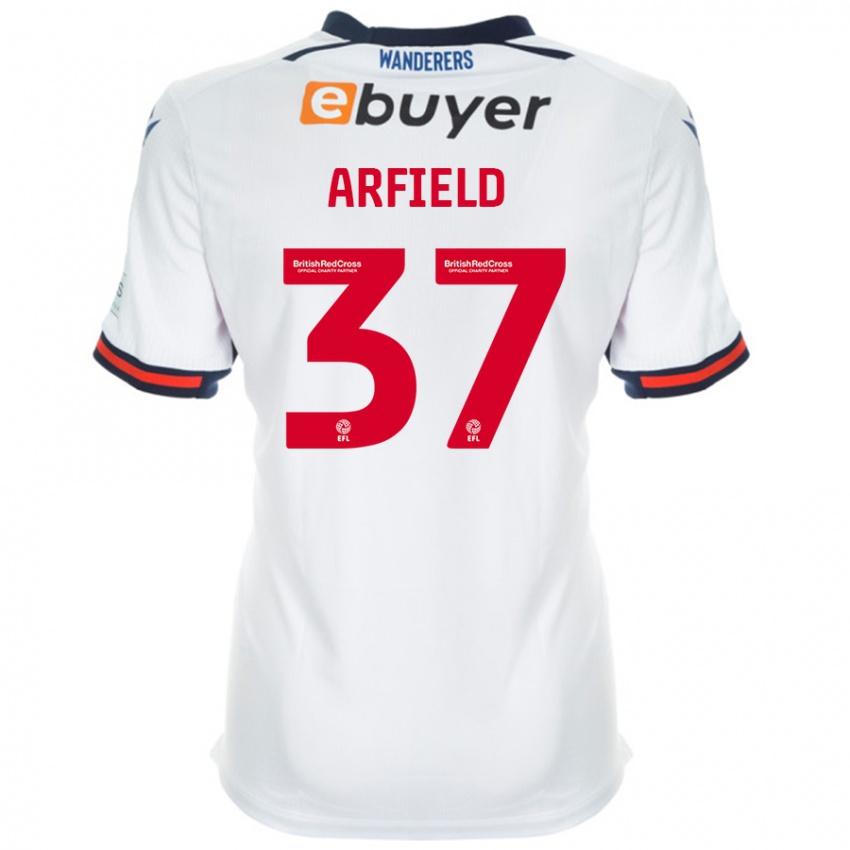 Niño Camiseta Scott Arfield #37 Blanco 1ª Equipación 2024/25 La Camisa Perú